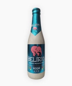 Delirium Huyghe Delirio, bouteille de 0,3 %, bière blonde belge à faible teneur en alcool, aux notes fruitées et épicées, de la brasserie Huyghe.