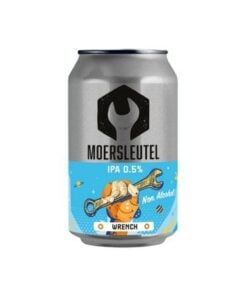 Moersleutel Wrench IPA 0,5 % : une IPA trouble à faible teneur en alcool, en canette de 44 cl, de la brasserie Moersleutel