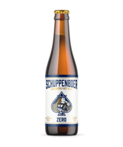 Het Nest SchuppenBoer Zero 0.2 fles, alcoholarm Belgisch speciaalbier met frisse hoptoetsen en kruidige tripelstijl.